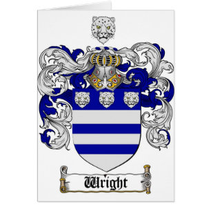 Cartão Crista da brasão de Wright/família de Wright