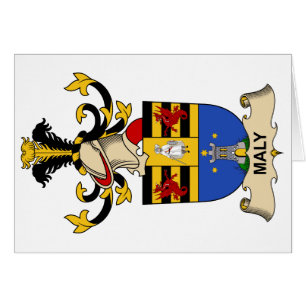 Cartão Crista da família de Maly