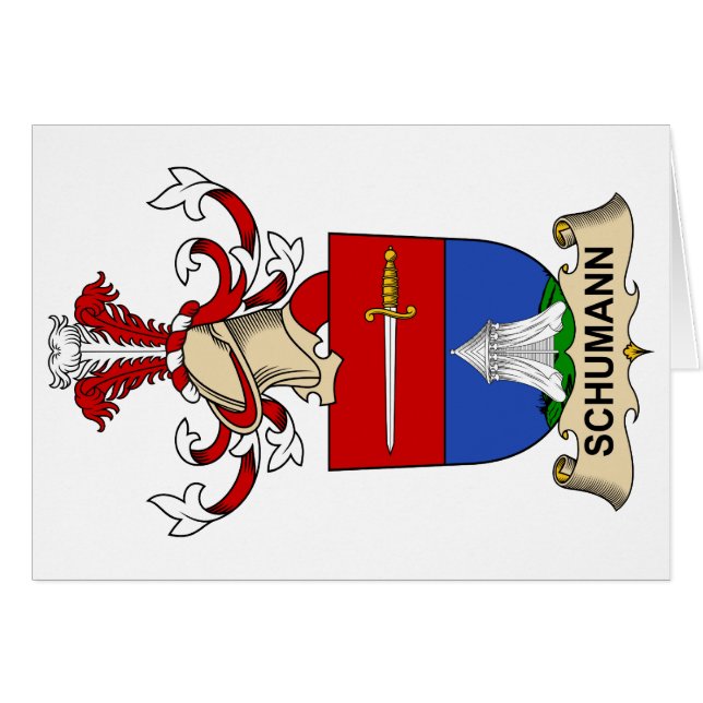 Cartão Crista da família de Schumann (Frente Horizontal)