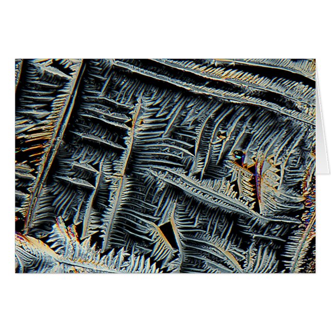 Cartão Cristais dendrítico sob o microscópio (Frente Horizontal)