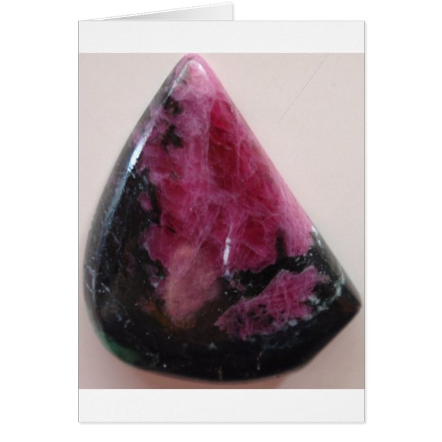 Cartão Cristais Ruby e Raros Tschermakite (Frente)