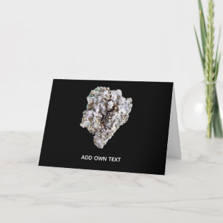 Cartão Cristal de Pirita e Quartzo Verde Personalizável