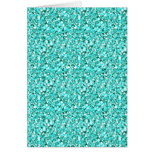 Cartão Cristal Druzy - azul aquamarino