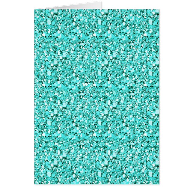 Cartão Cristal Druzy - azul aquamarino (Frente)