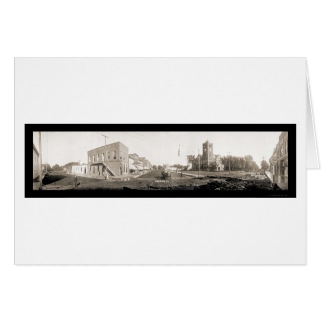 Cartão Cristalino, foto 1907 de Iowa (Frente Horizontal)