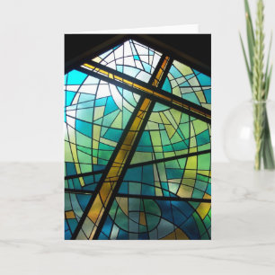 Cartão Cristão da Cruz de Jesus de Vidro Estreito