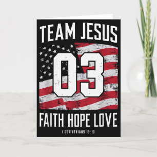 Cartão Cristão - Equipe Jesus 03 Fé Esperança Amor 