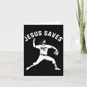 Cartão Cristão Jesus Salva Beisebol Tcher - Céu 01 S