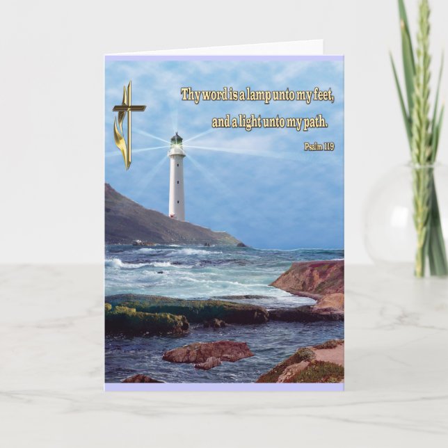 Cartão cristão Psalm 119 (Frente)