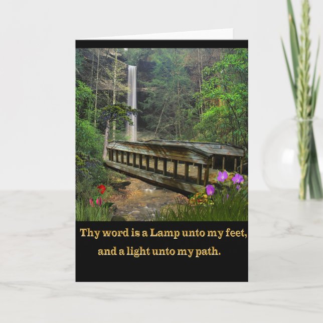 Cartão cristão Psalm 119 (Frente)