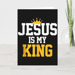 Cartão Cristãos Jesus É Meu Rei Camiseta Citações Religiã