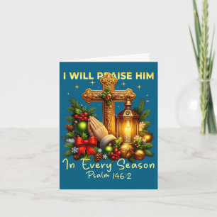 Cartão Cristianismo Jesus Natal Eu O Louvarei Todo