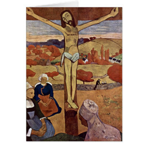 Cartão Cristo Amarelo de Paul Gauguin, Arte Fino Antigo