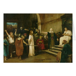 Cartão Cristo antes de Pilate, 1880