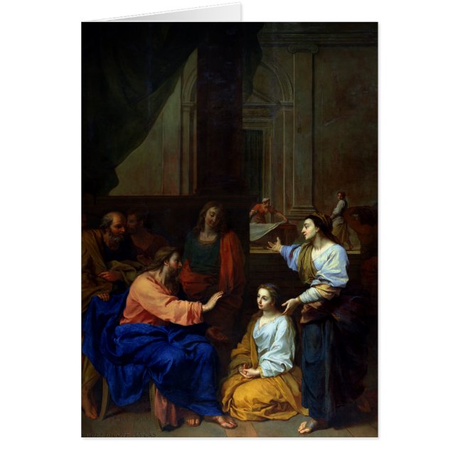 Cartão Cristo com Martha e Mary (Frente)