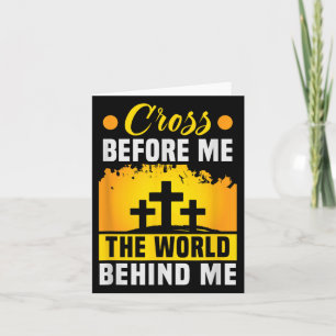 Cartão Cristo Cruzando Antes De Mim O Mundo Por Trás De M