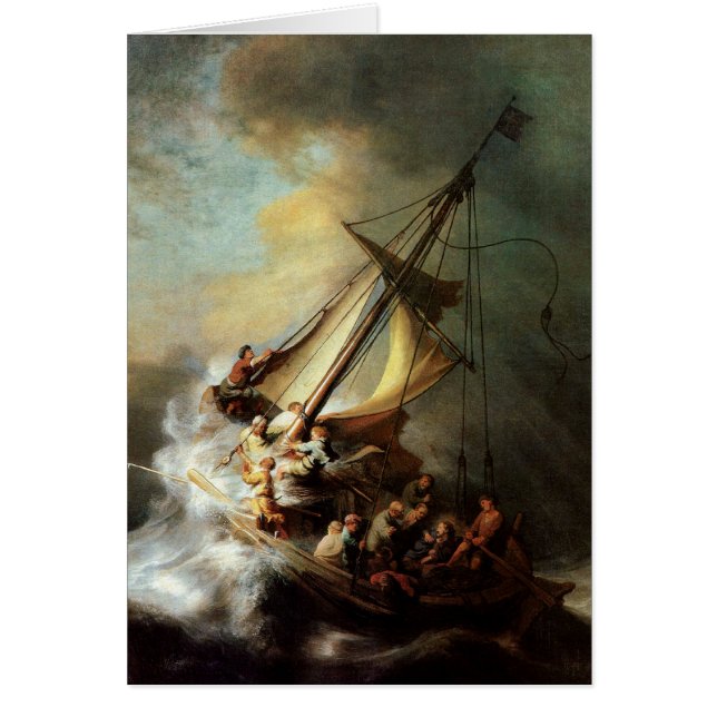 Cartão Cristo da pintura da arte de Rembrandt na (Frente)