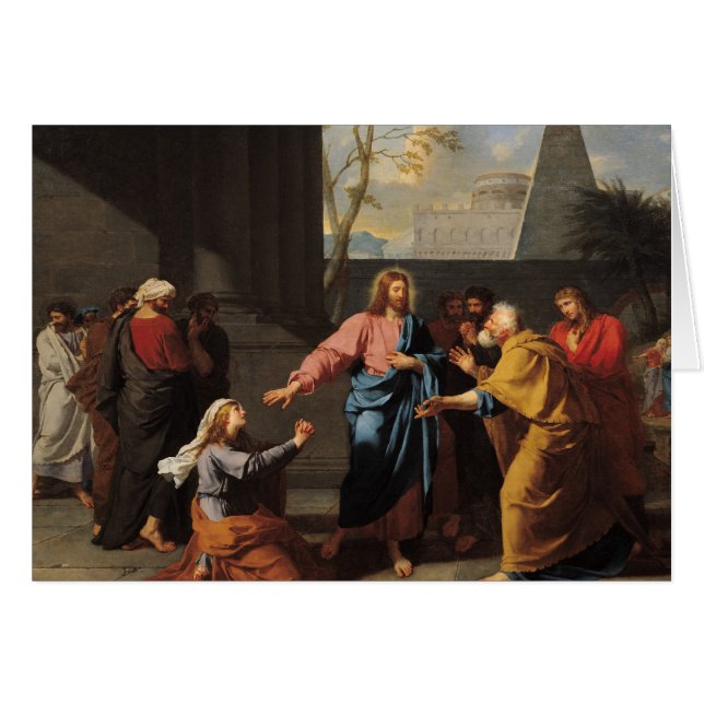 Cartão Cristo e a mulher Canaanite, 1783-84 (Frente Horizontal)