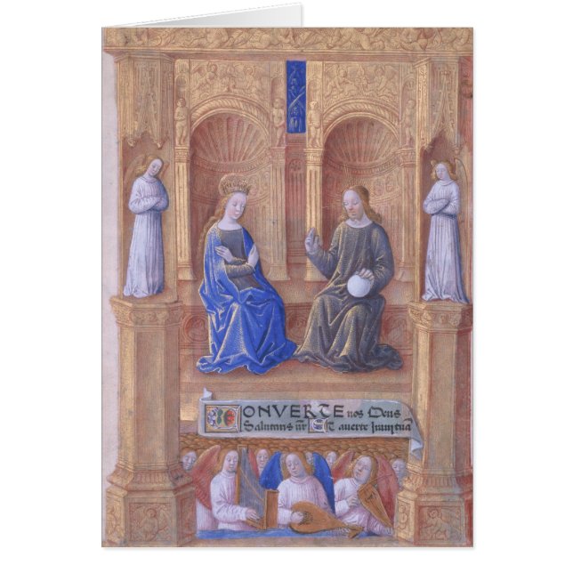 Cartão Cristo e a Virgem Maria Enthroned (Frente)