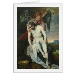 Cartão Cristo inoperante apoiado por um anjo, c.1646-52