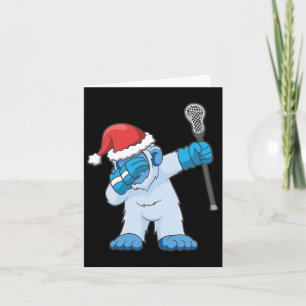 Cartão Cristo Lacrosse Dabbing Yeti Bigfoot Sasquatch Lax