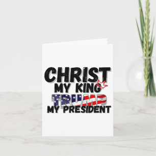 Cartão Cristo Meu Rei Trump Meu Presidente