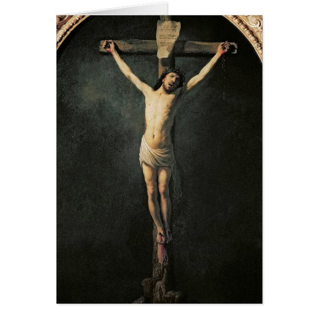 Cartão Cristo na cruz (Frente)