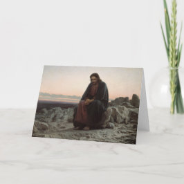 Cartão Cristo na Natureza Selvagem (por Ivan Kramskoi)