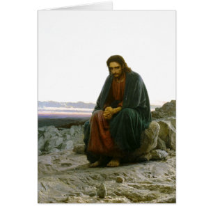 Cartão Cristo no Deserto