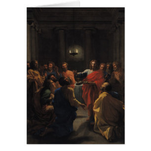 Cartão Cristo que institui o Eucaristia