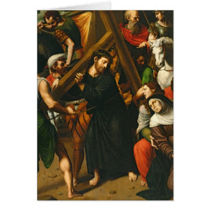 Cartão Cristo que leva a cruz