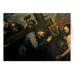 Cartão Cristo que leva a cruz, 1635