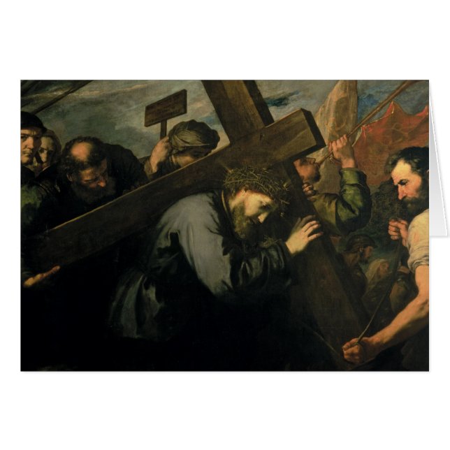 Cartão Cristo que leva a cruz, 1635 (Frente Horizontal)