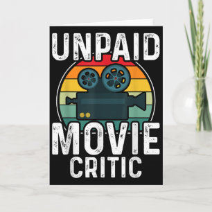 Cartão Crítico de Filme de Cinema Retro Vintage Não Pago 
