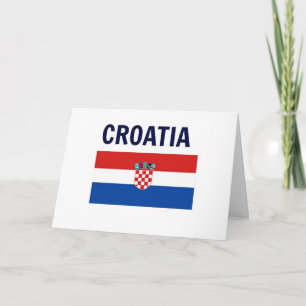Cartão Croácia - Bandeira da Croácia
