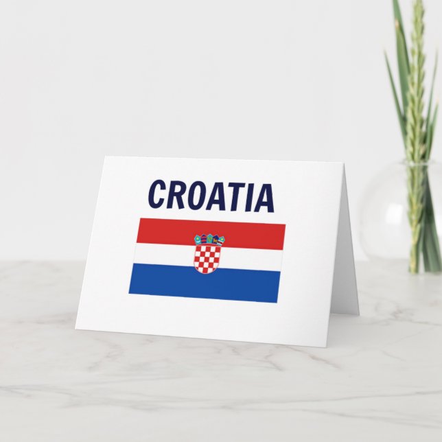 Cartão Croácia - Bandeira da Croácia (Frente)
