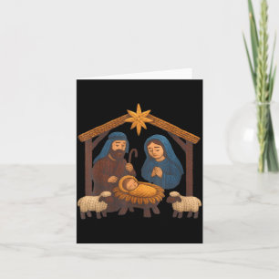 Cartão Croché de Natal Jesus Natal Falso Fio de Costura