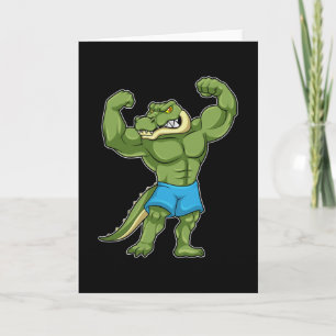 Cartão Crocodilo como Bodybuilder extreme