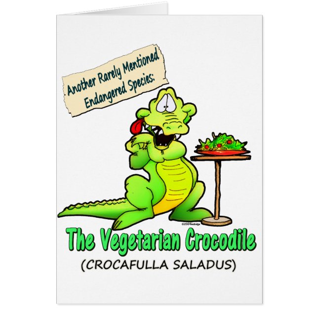 CARTÃO CROCODILO DO VEGETARIANO (Frente)