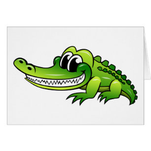 Cartão Crocodilo dos desenhos animados