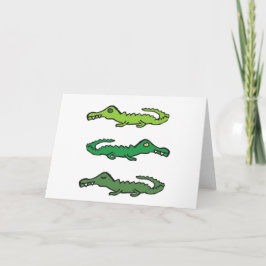Cartão Crocodilos e Jacarés
