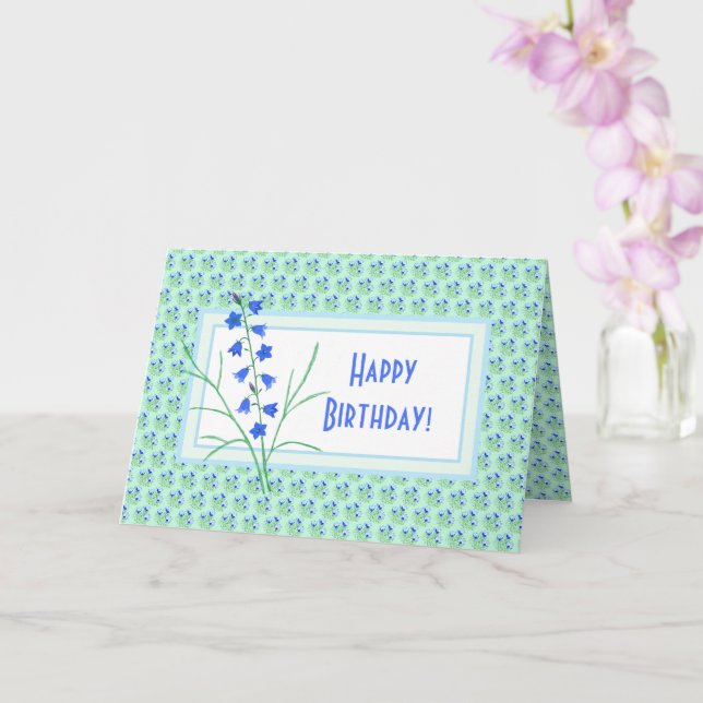 Cartão Crocuses e Irises Folheto de Aniversário (Orquídea)