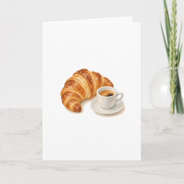 Cartão Croissant e Espresso (Frente)