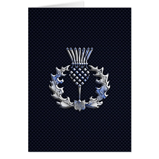 Cartão Cromo Como Fibra De Carbono Impressão (Frente)