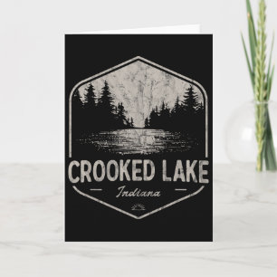 Cartão Crooked Lake Indiana Ao Ar Livre Vintage