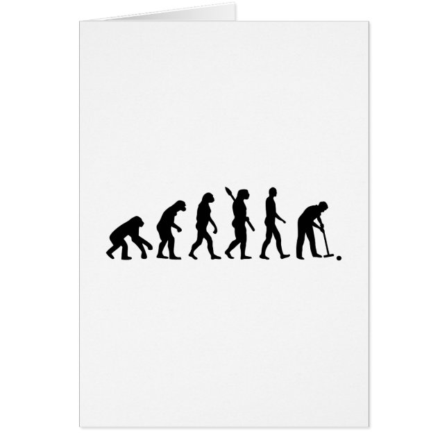 Cartão Croquet da evolução (Frente)