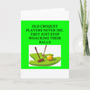 Cartão CROQUET player joke