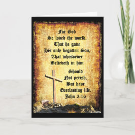 Cartão Cross & Manger com John 3vs16