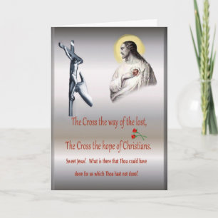 Cartão Cross of Christ greeting card, religious