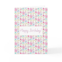 Crote Moderno Monograma Cor de Água Flor Selvagem